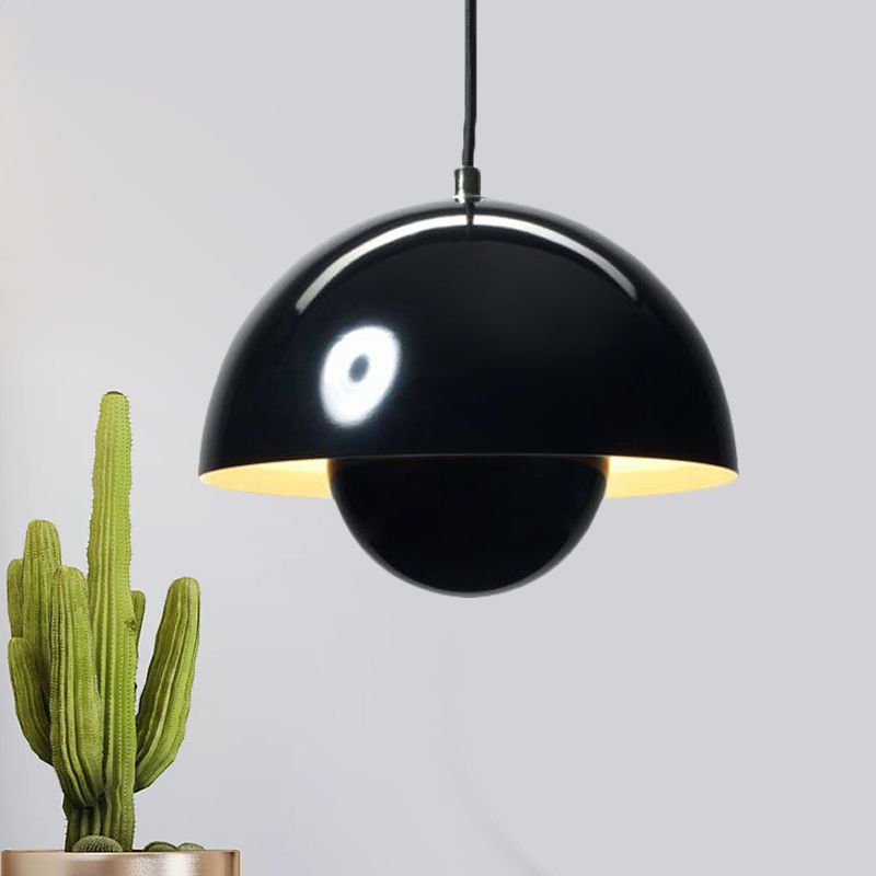 Lampe suspendue Art déco moderne colorée Morandi en métal pour chambre à coucher